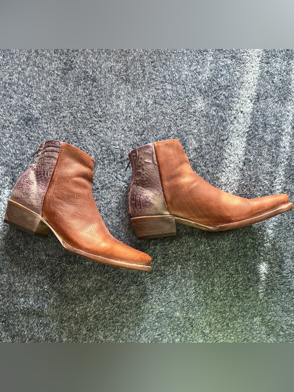 Freebird by Steven OG Rule Cognac and purple croc size 9 - Picture 4 of 9